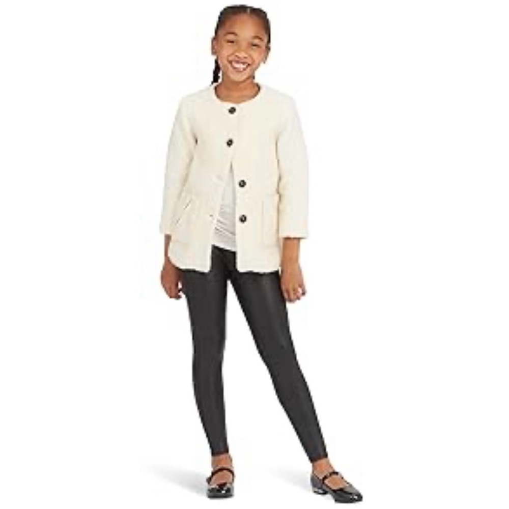 NWT Spanx for girls  Faux Leather Leggings - Size Large